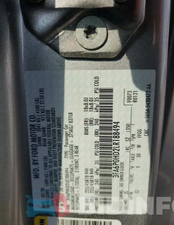 3FA6P0HD2LR188494 Photo# 13