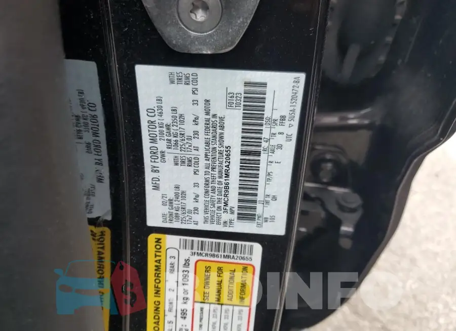 3FMCR9B61MRA20655 Photo# 14