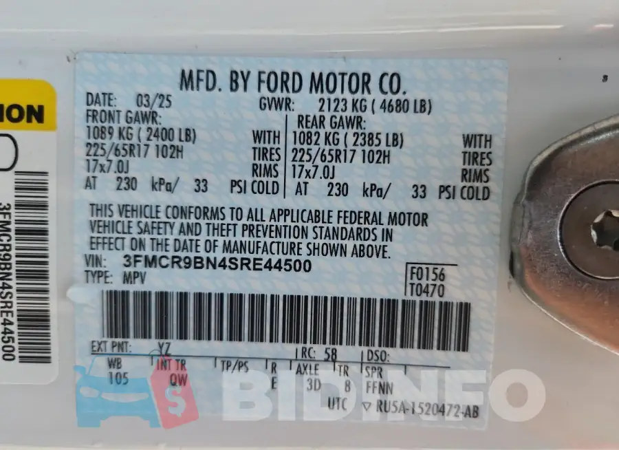 3FMCR9BN4SRE44500 Photo# 13