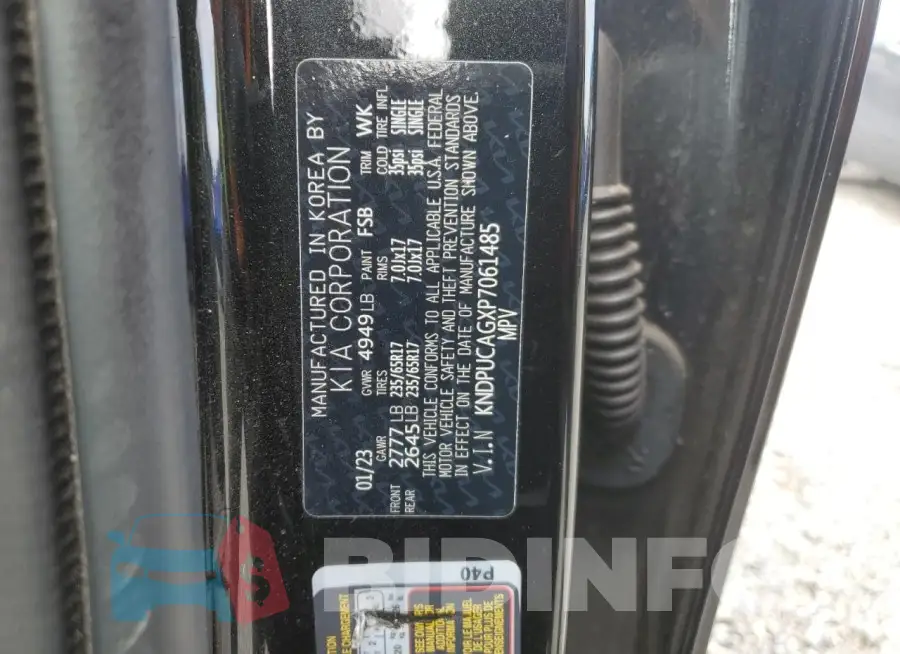 KNDPUCAGXP7061485 Photo# 14