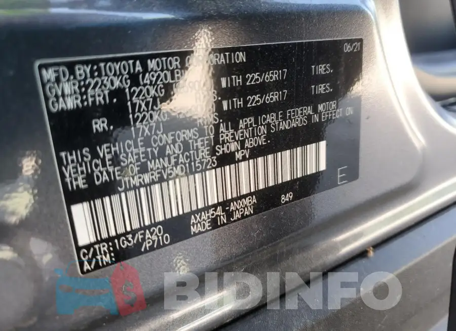 JTMRWRFV5MD115723 Photo# 14