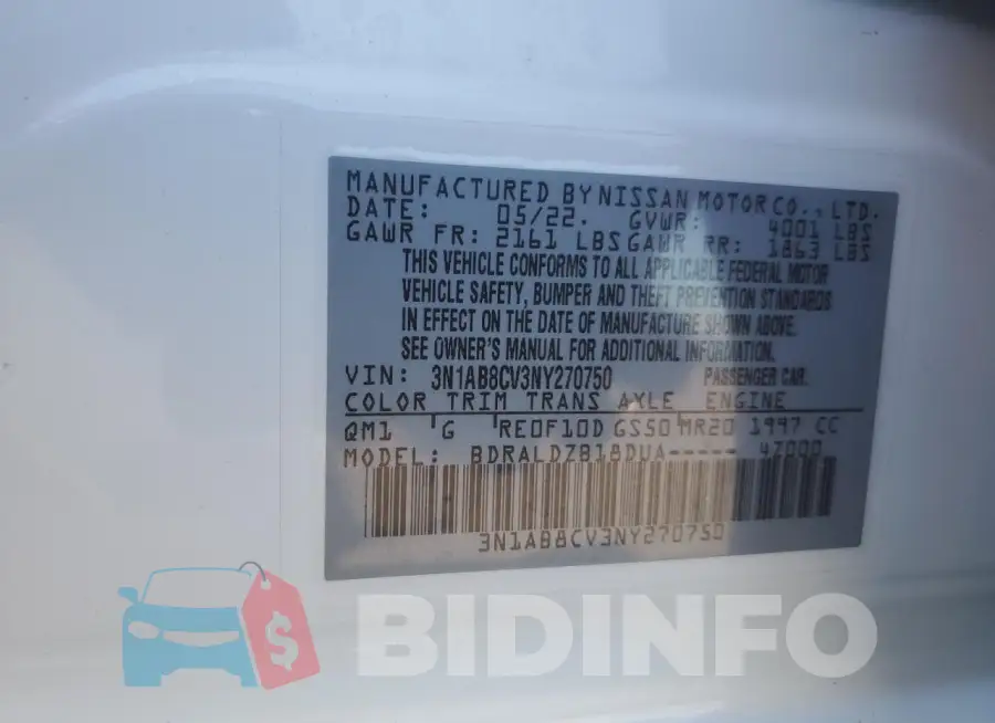3N1AB8CV3NY270750 Photo# 12