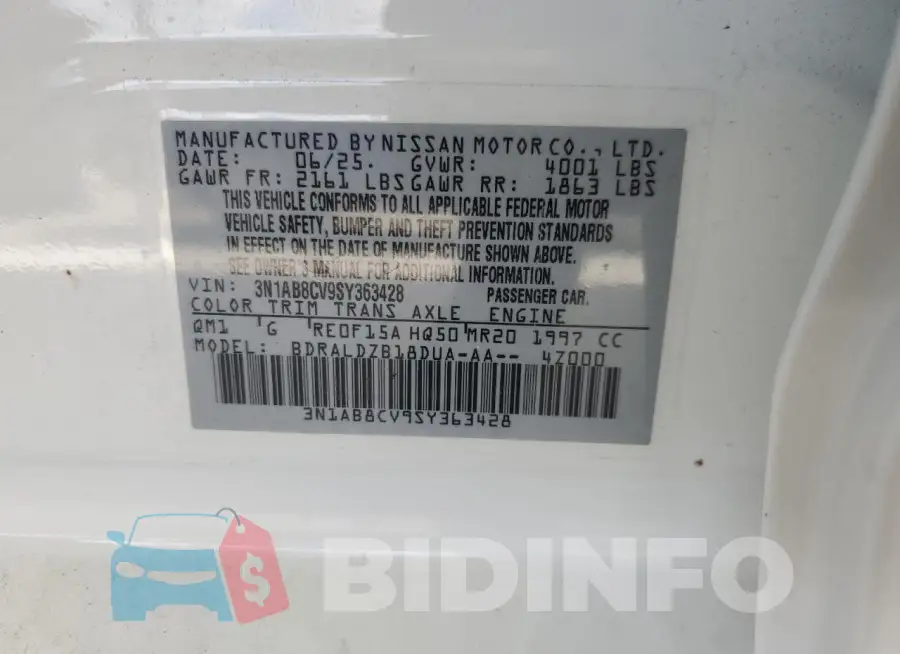 3N1AB8CV9SY363428 Photo# 12