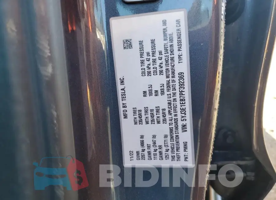 5YJ3E1EB7PF392369 Photo# 12