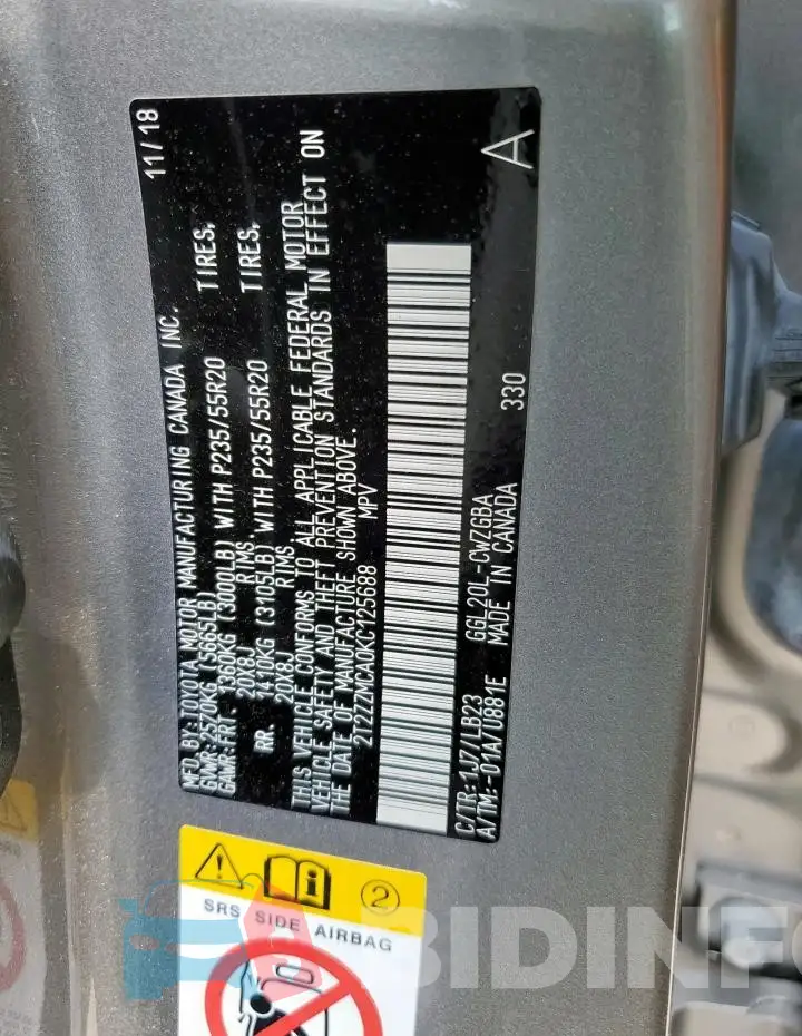 2T2ZZMCA0KC125688 Photo# 12