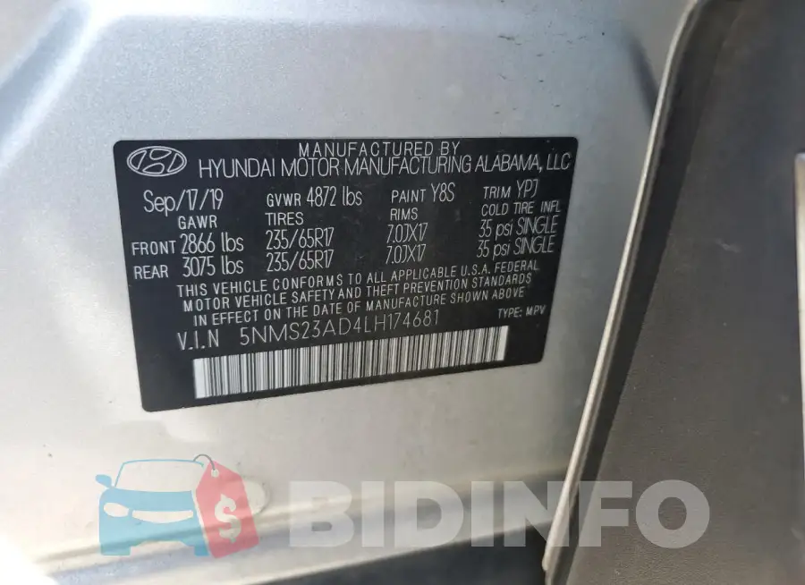5NMS23AD4LH174681 Photo# 13
