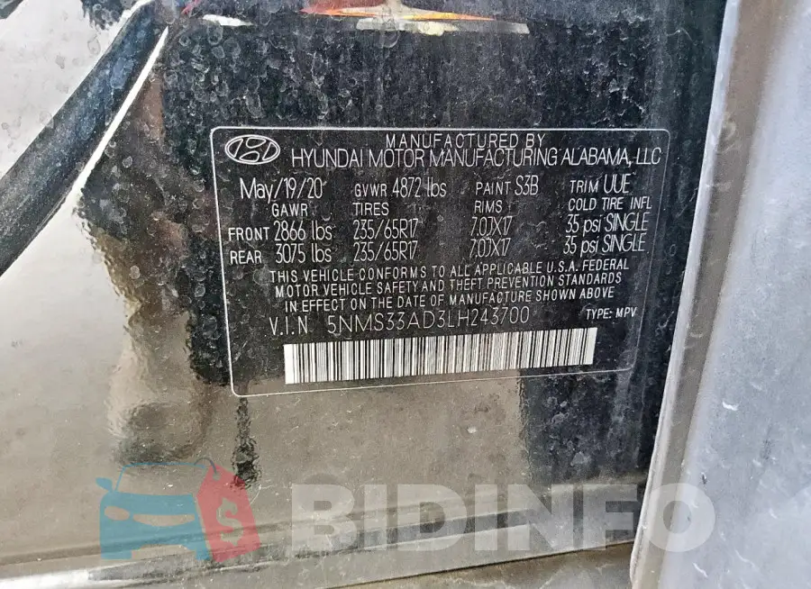 5NMS33AD3LH243700 Photo# 13