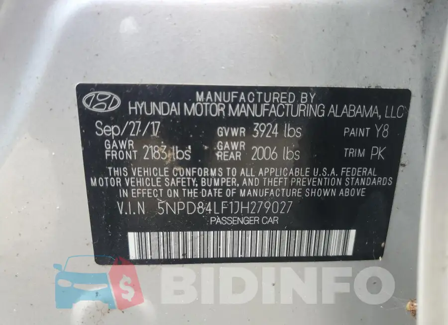 5NPD84LF1JH279027 Photo# 12