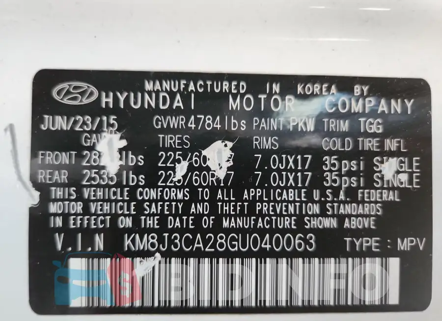 KM8J3CA28GU040063 Photo# 13