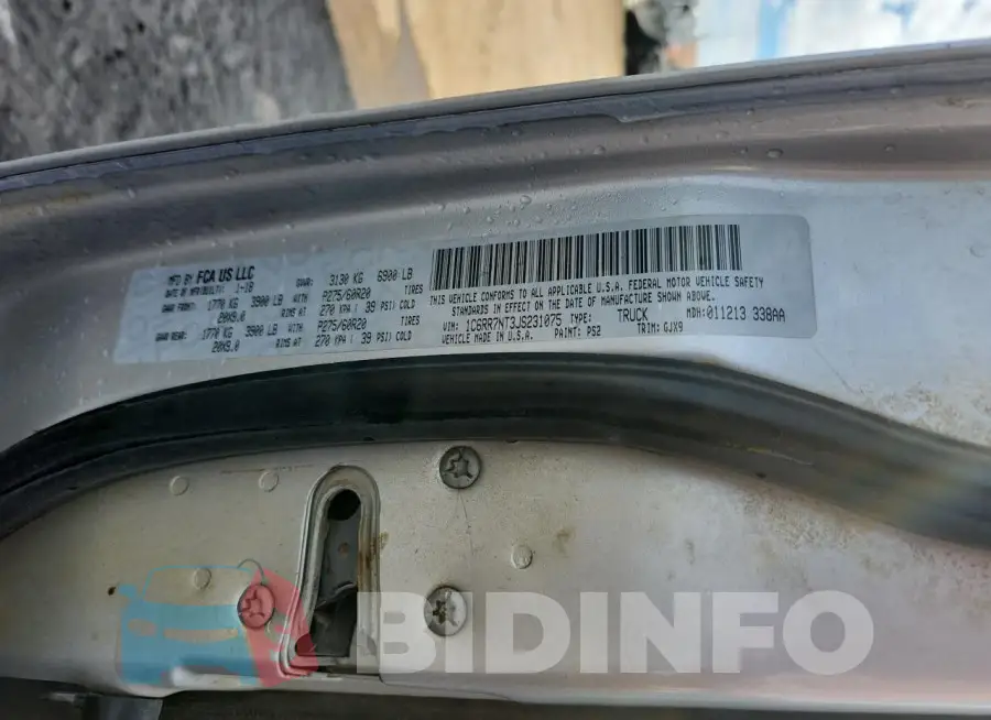 1C6RR7NT3JS231075 Photo# 12