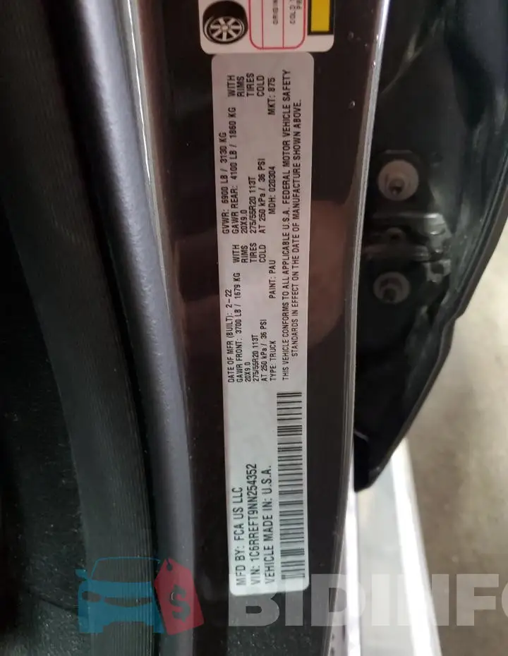 1C6RREFT9NN254352 Photo# 12