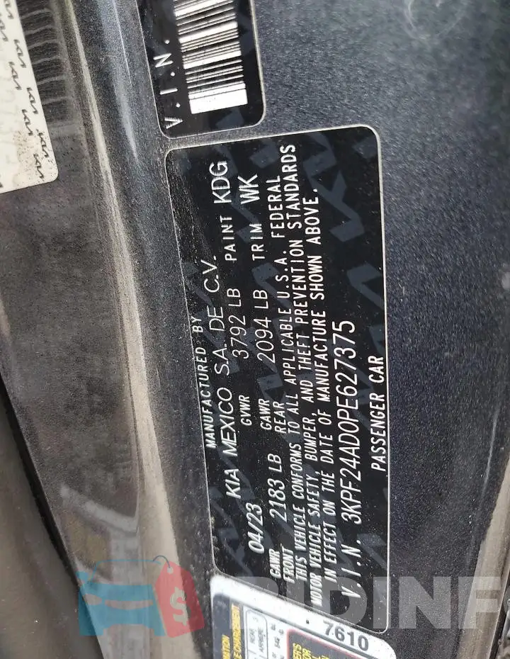 3KPF24AD0PE627375 Photo# 12