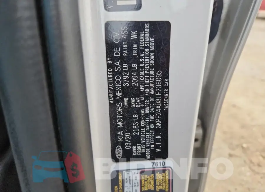 3KPF24AD8LE236095 Photo# 12