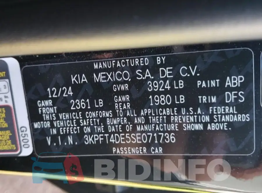 3KPFT4DE5SE071736 Photo# 13