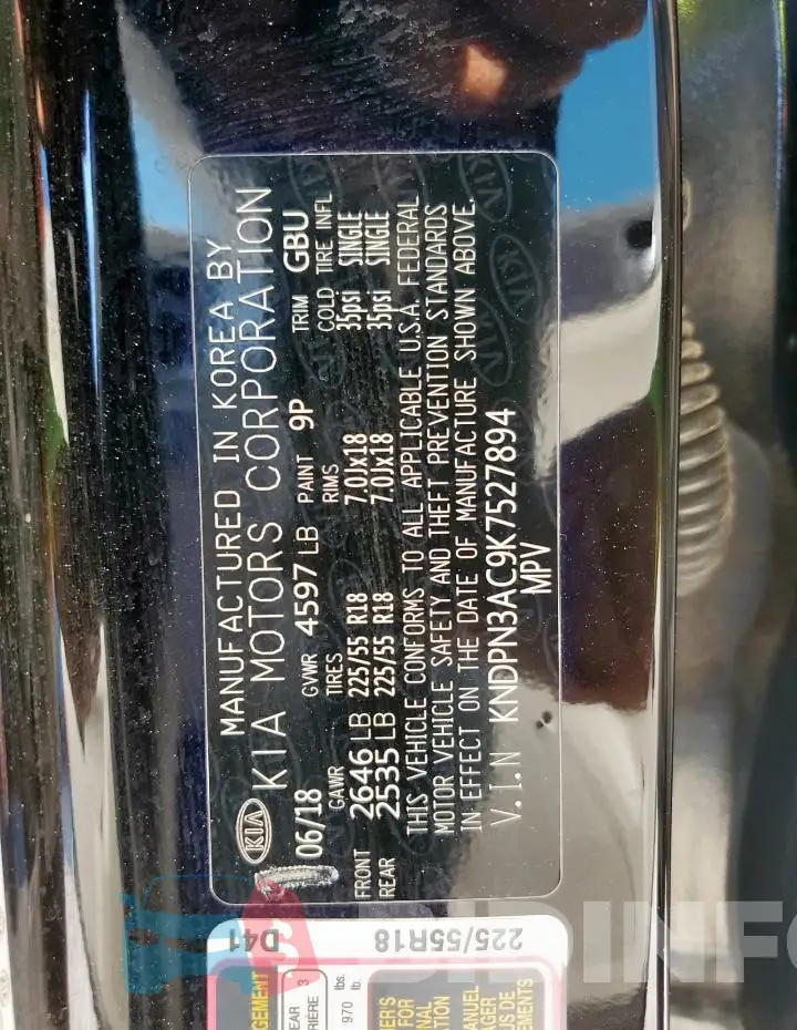 KNDPN3AC9K7527894 Photo# 13