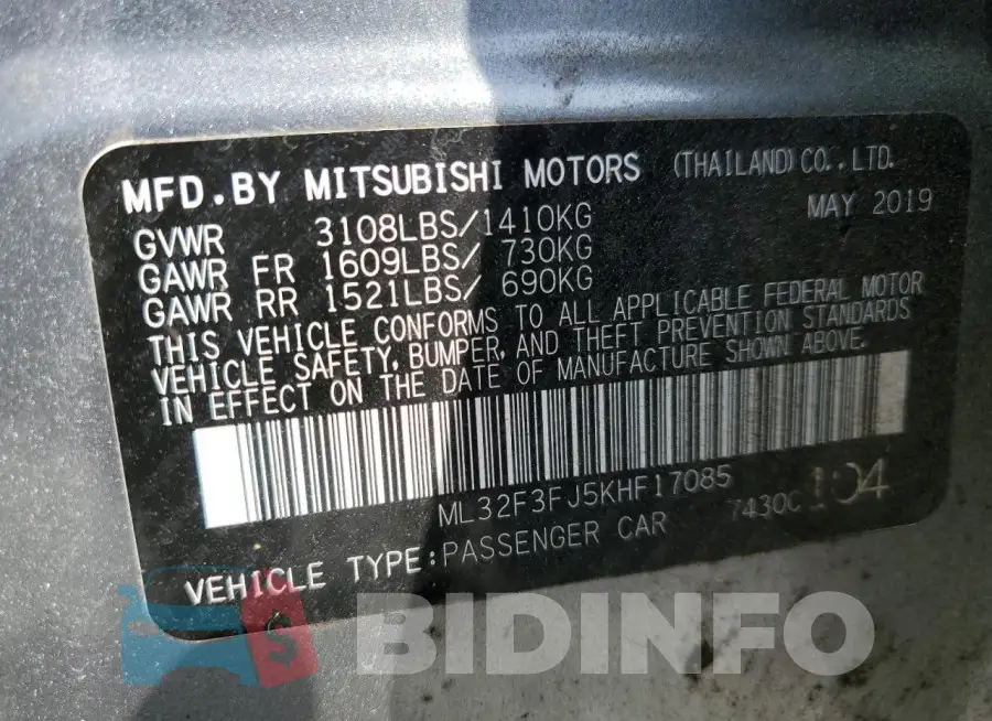 ML32F3FJ5KHF17085 Photo# 12