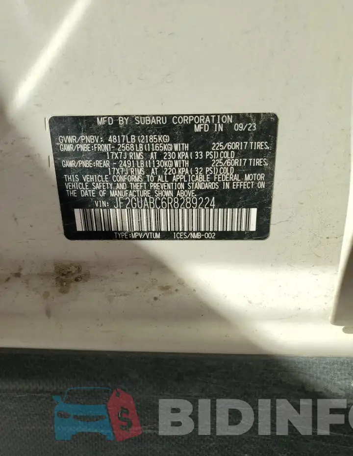 JF2GUABC6R8289224 Photo# 12