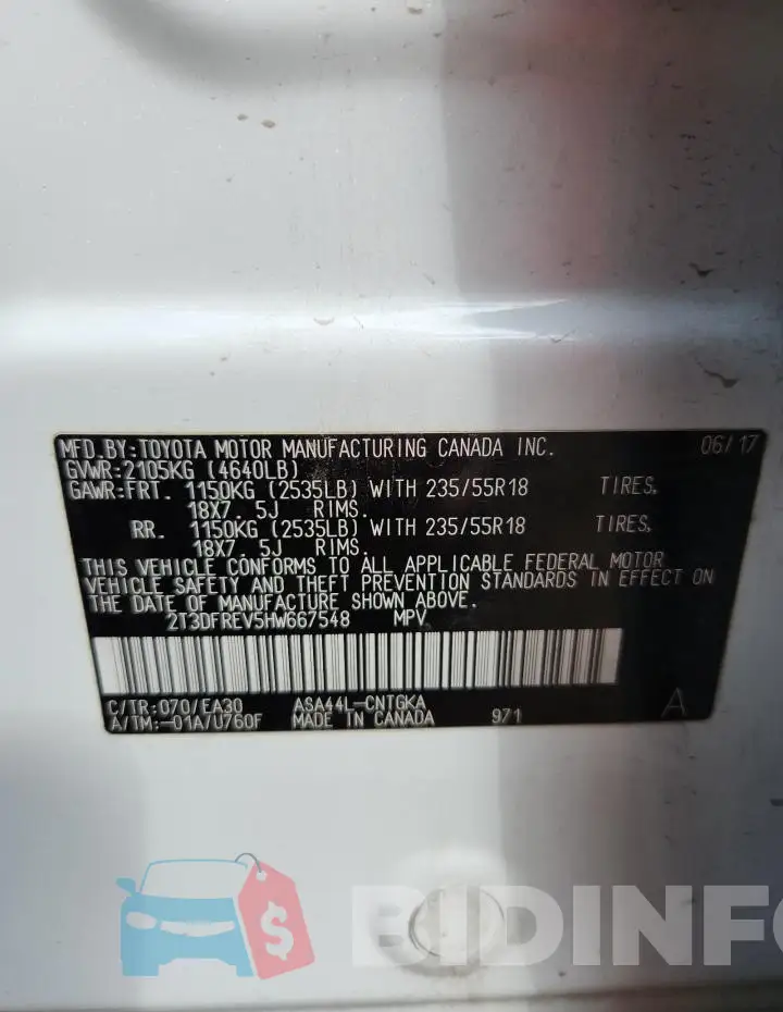 2T3DFREV5HW667548 Photo# 12