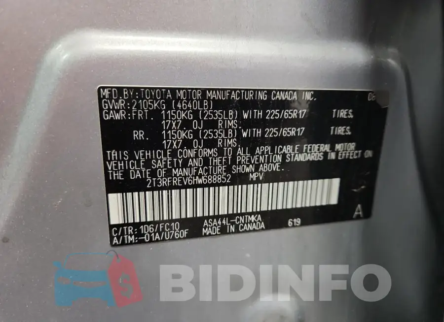 2T3RFREV6HW688852 Photo# 14