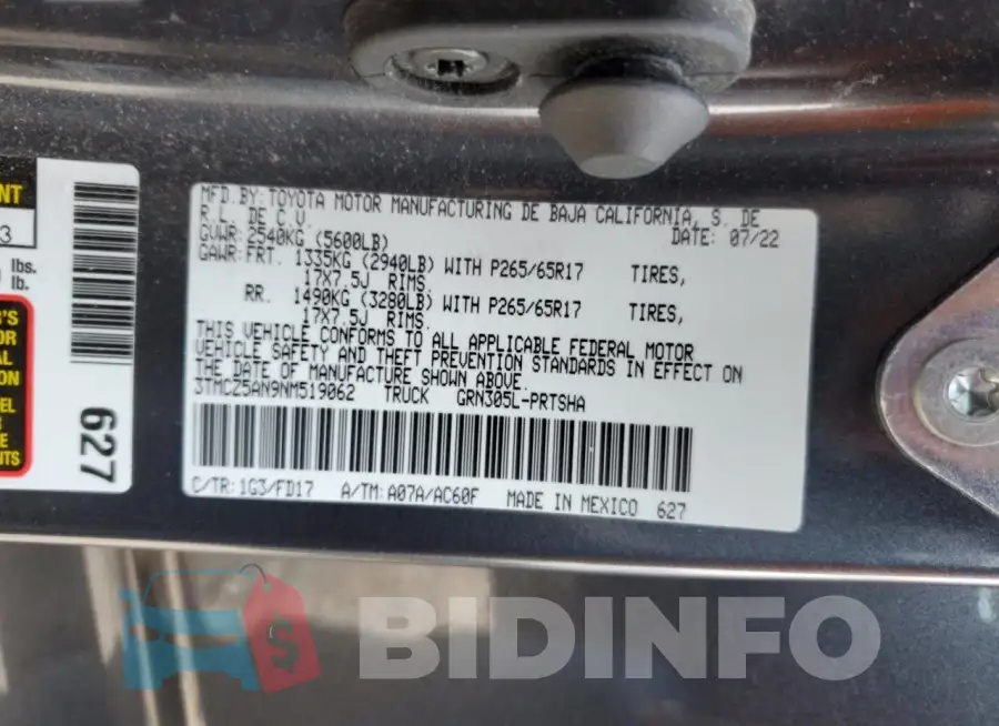 3TMCZ5AN9NM519062 Photo# 13