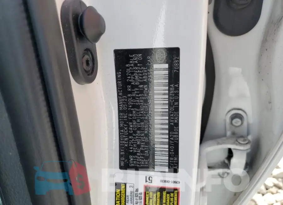 4T1C11AK7PU818016 Photo# 12