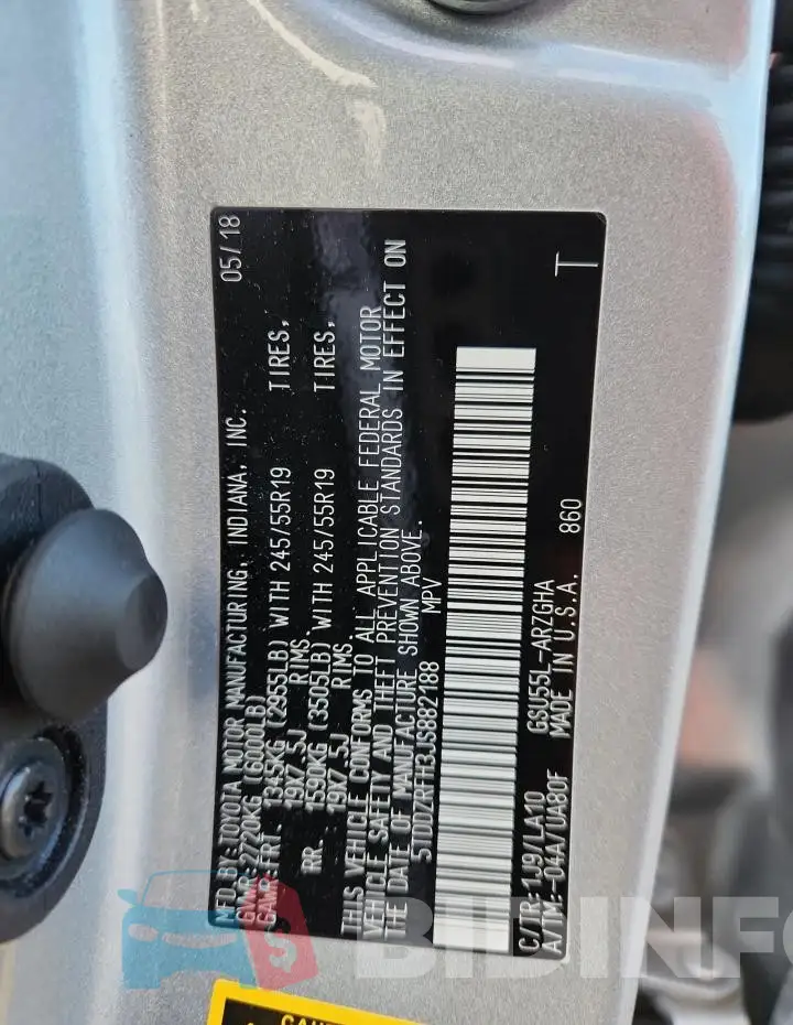 5TDDZRFH3JS882188 Photo# 13