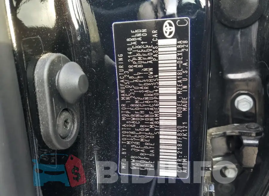 5YFB4MDE6PP042554 Photo# 12