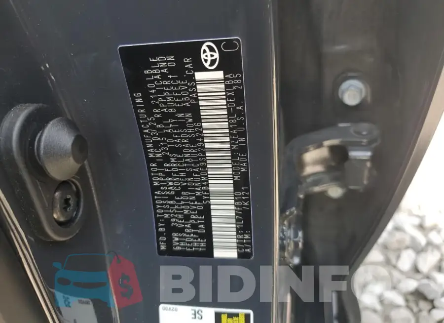 5YFB4MDE9SP294226 Photo# 12