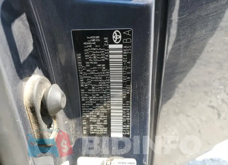 5YFBURHE2HP662987 Photo# 13