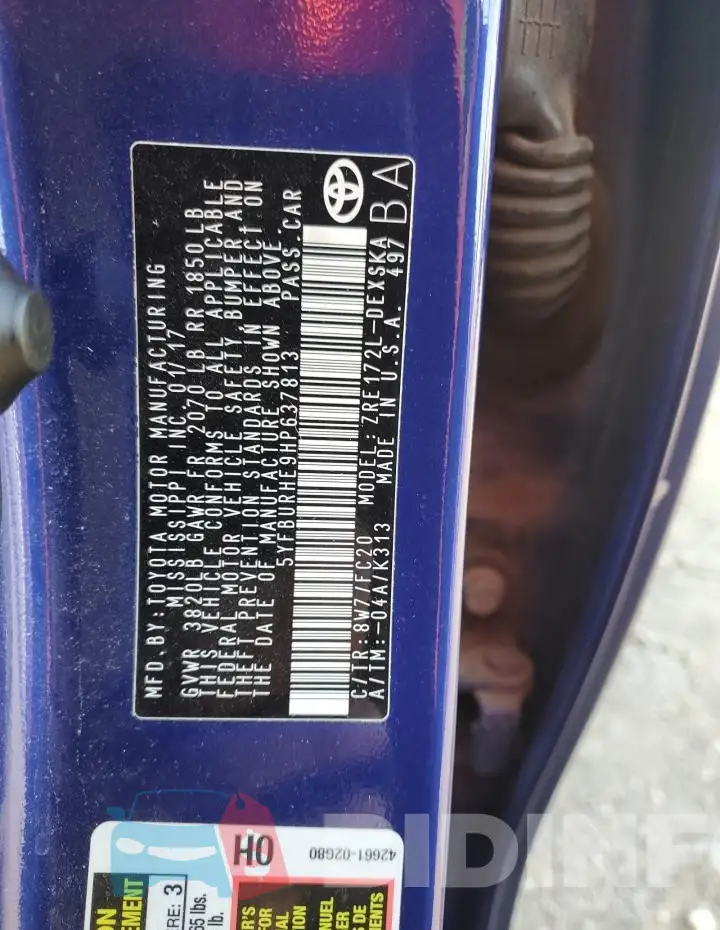 5YFBURHE9HP637813 Photo# 13