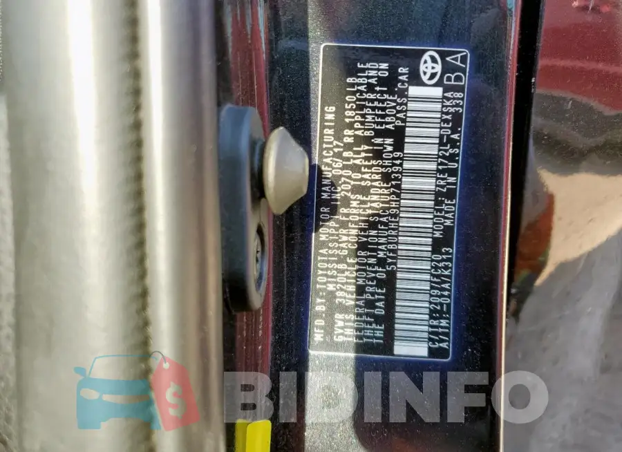 5YFBURHE9HP713949 Photo# 12