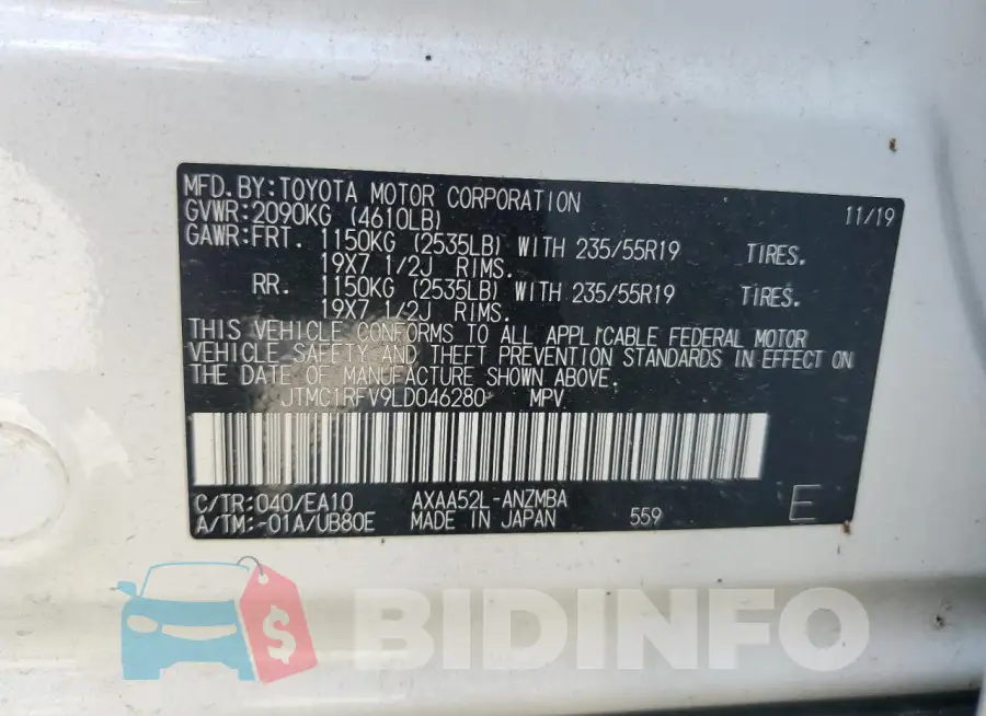 JTMC1RFV9LD046280 Photo# 14