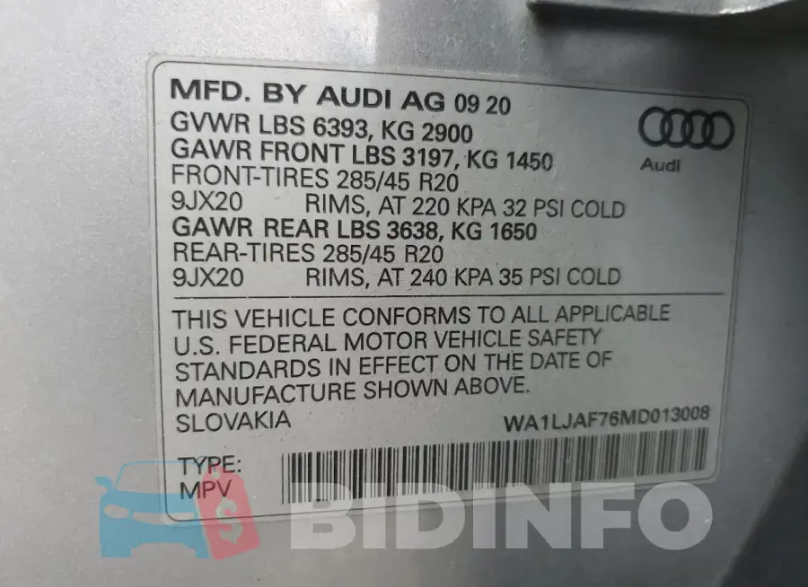 WA1LJAF76MD013008 Photo# 14