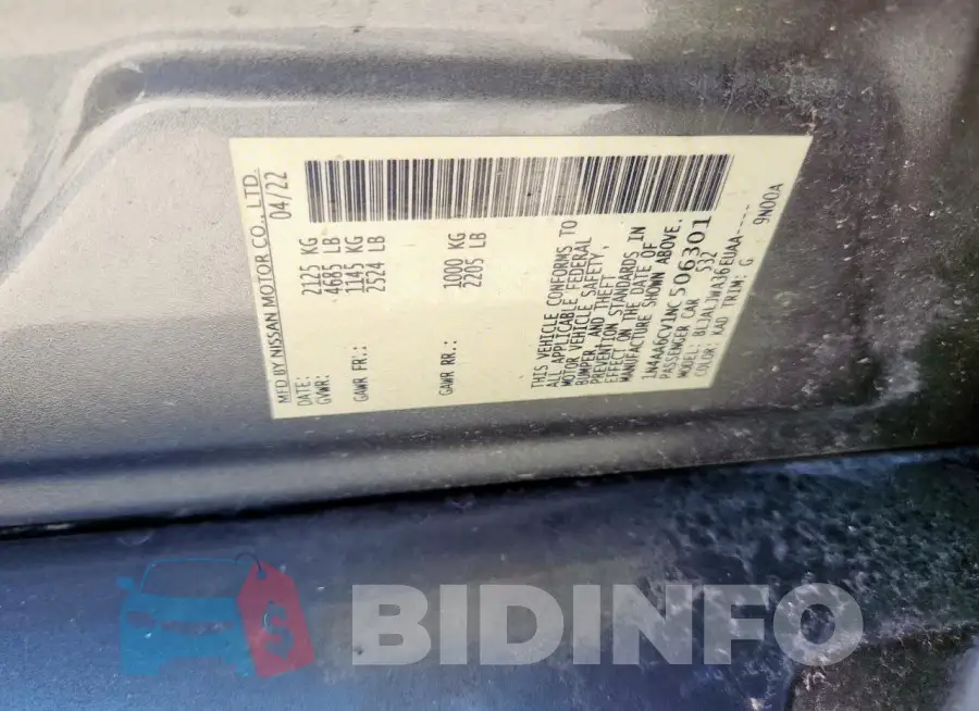 1N4AA6CV1NC506301 Photo# 12