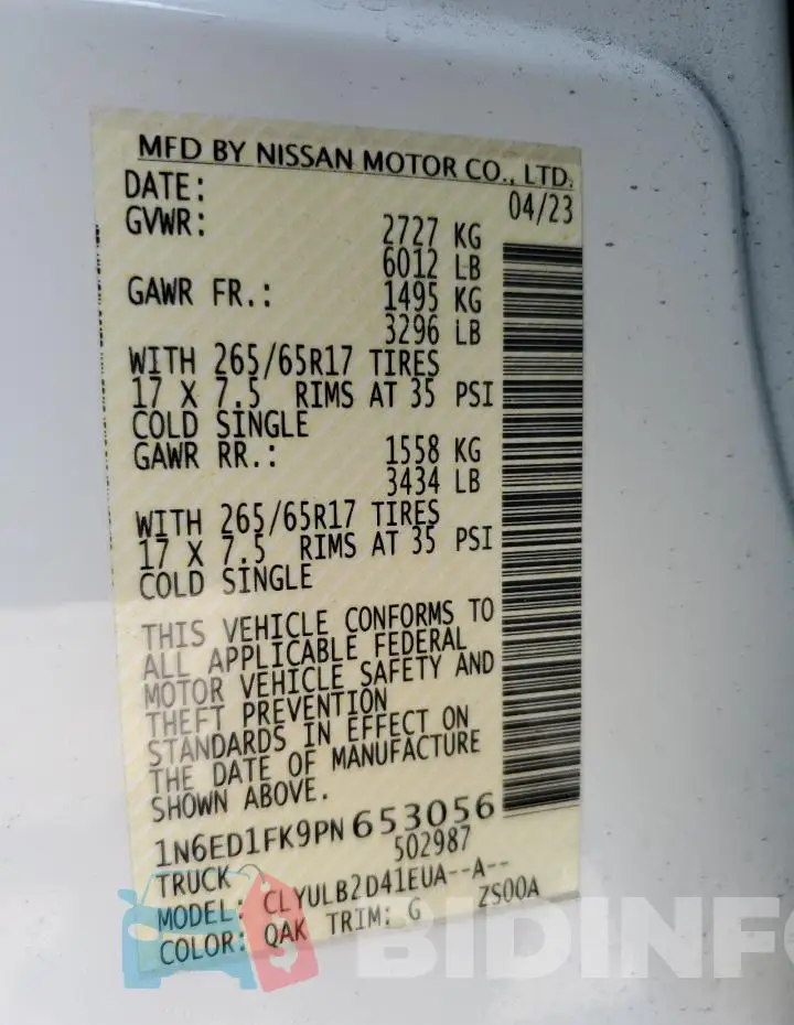 1N6ED1FK9PN653056 Photo# 12