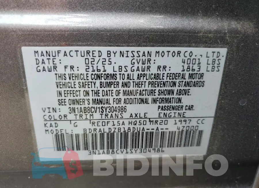 3N1AB8CV1SY304986 Photo# 12
