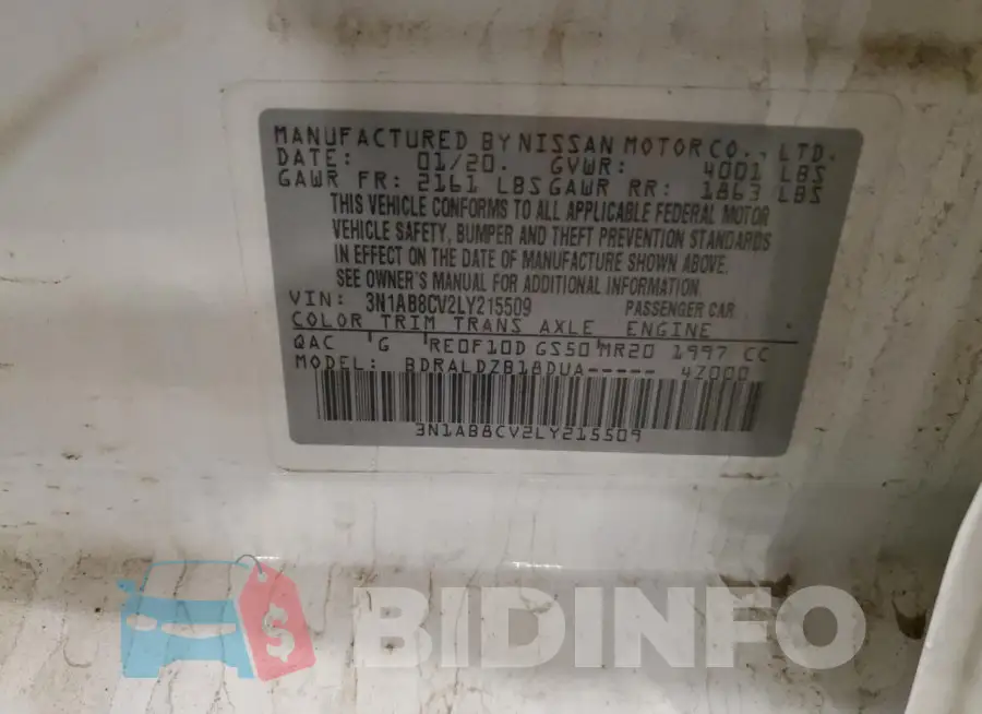3N1AB8CV2LY215509 Photo# 12