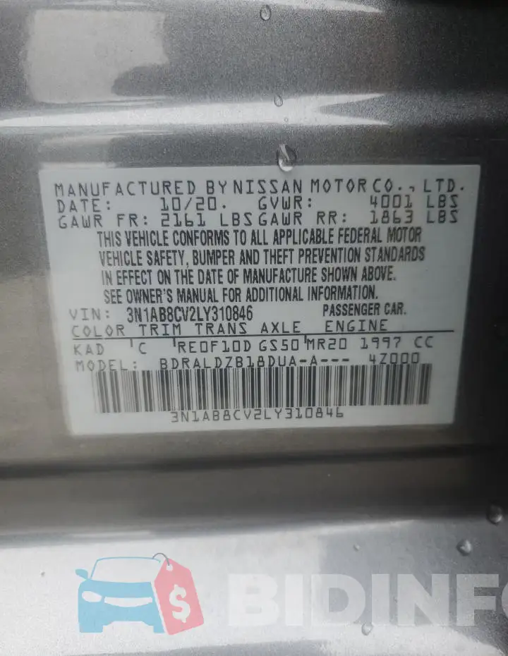 3N1AB8CV2LY310846 Photo# 12