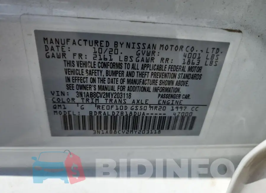 3N1AB8CV2MY203118 Photo# 13