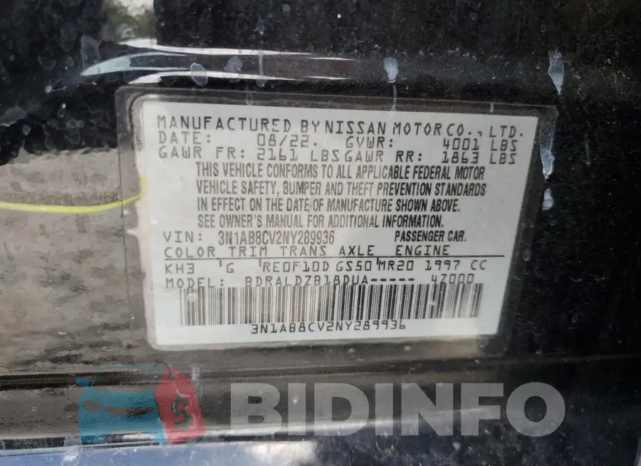3N1AB8CV2NY289936 Photo# 12