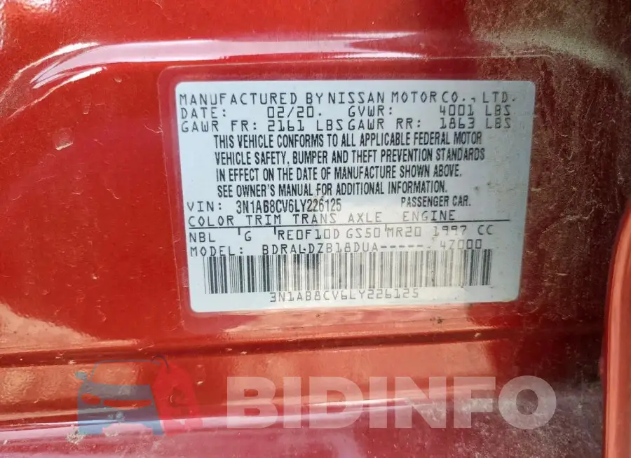 3N1AB8CV6LY226125 Photo# 12
