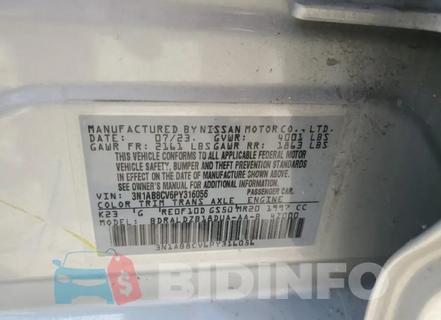3N1AB8CV6PY316056 Photo# 12