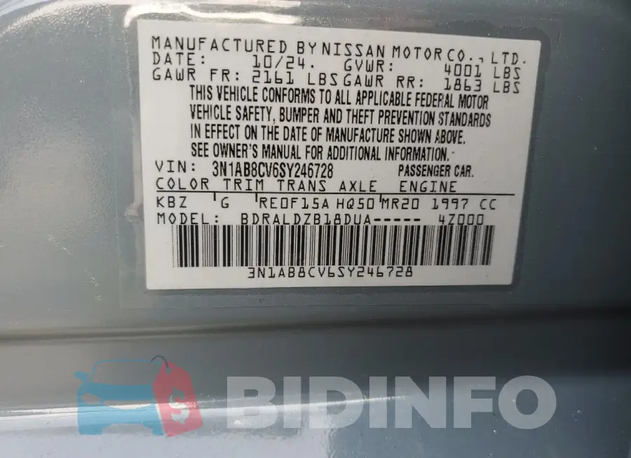3N1AB8CV6SY246728 Photo# 13