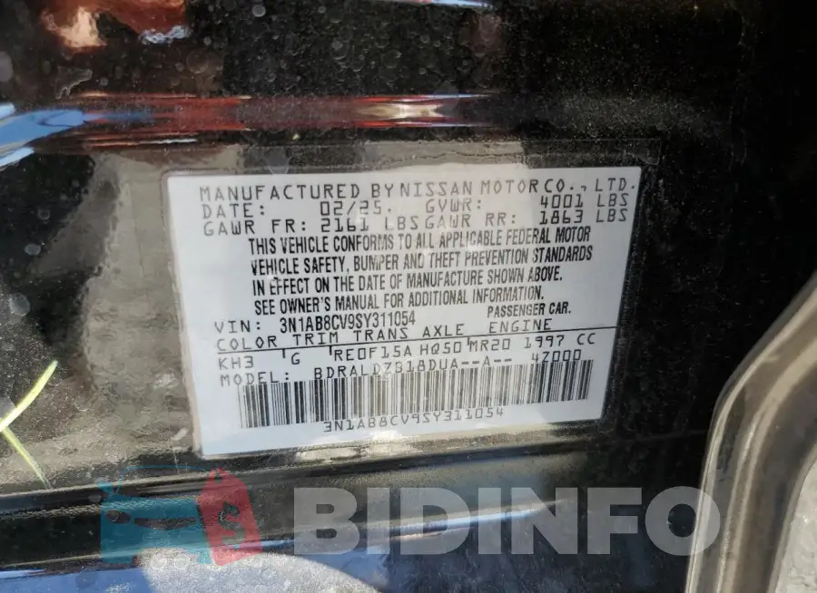 3N1AB8CV9SY311054 Photo# 12