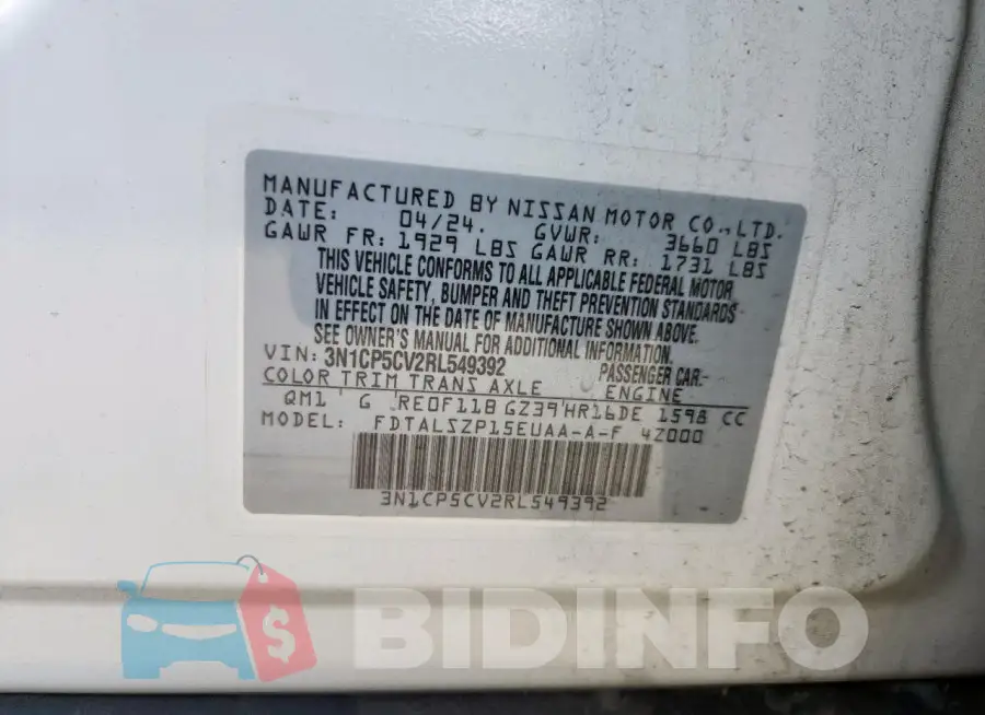 3N1CP5CV2RL549392 Photo# 12