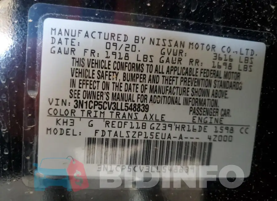 3N1CP5CV3LL548839 Photo# 12