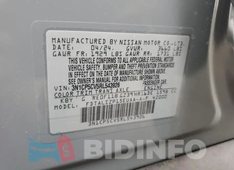 3N1CP5CV5RL543926 Photo# 12