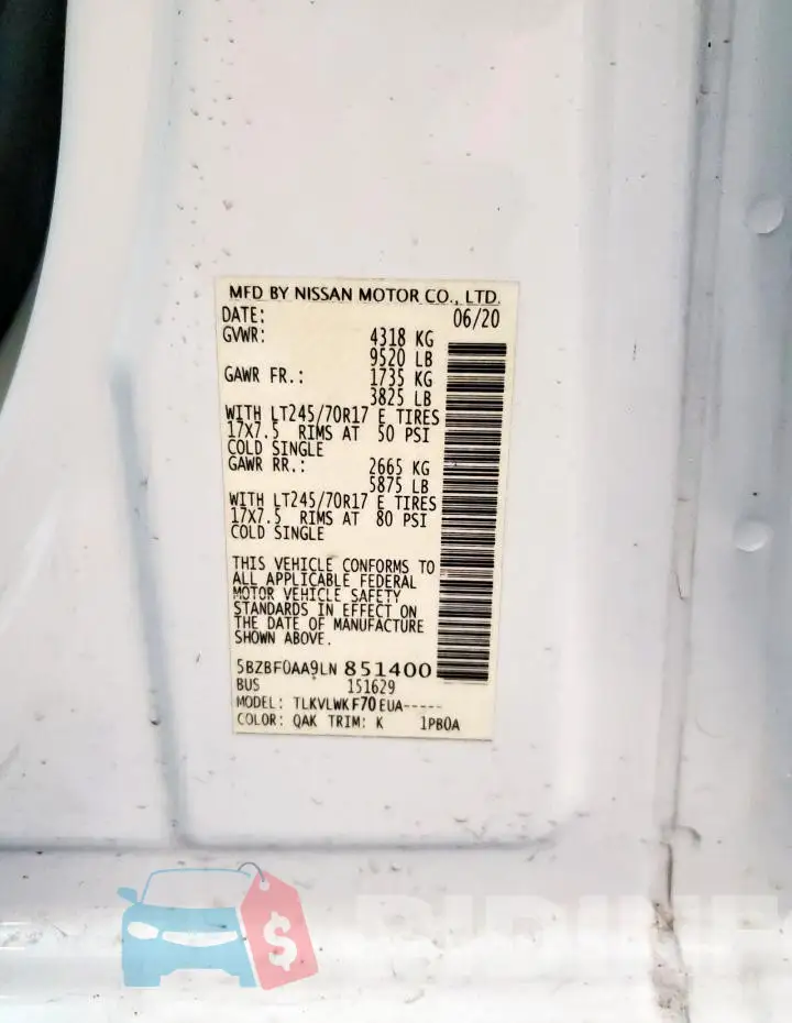 5BZBF0AA9LN851400 Photo# 14