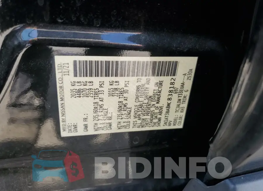 5N1AT3BA8MC838182 Photo# 13