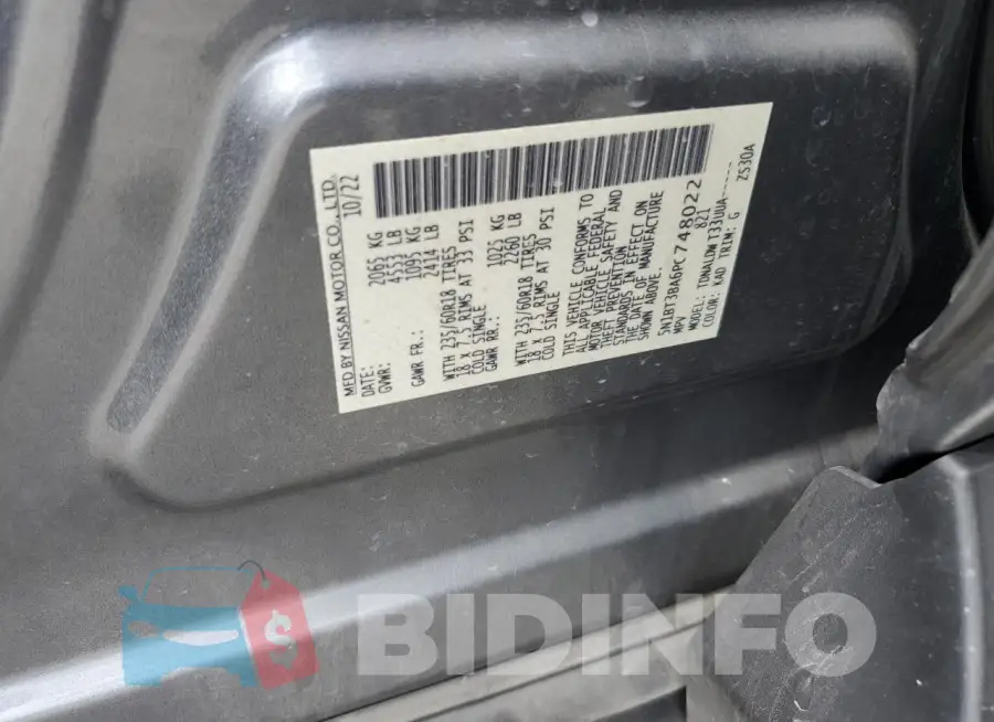5N1BT3BA6PC748022 Photo# 13